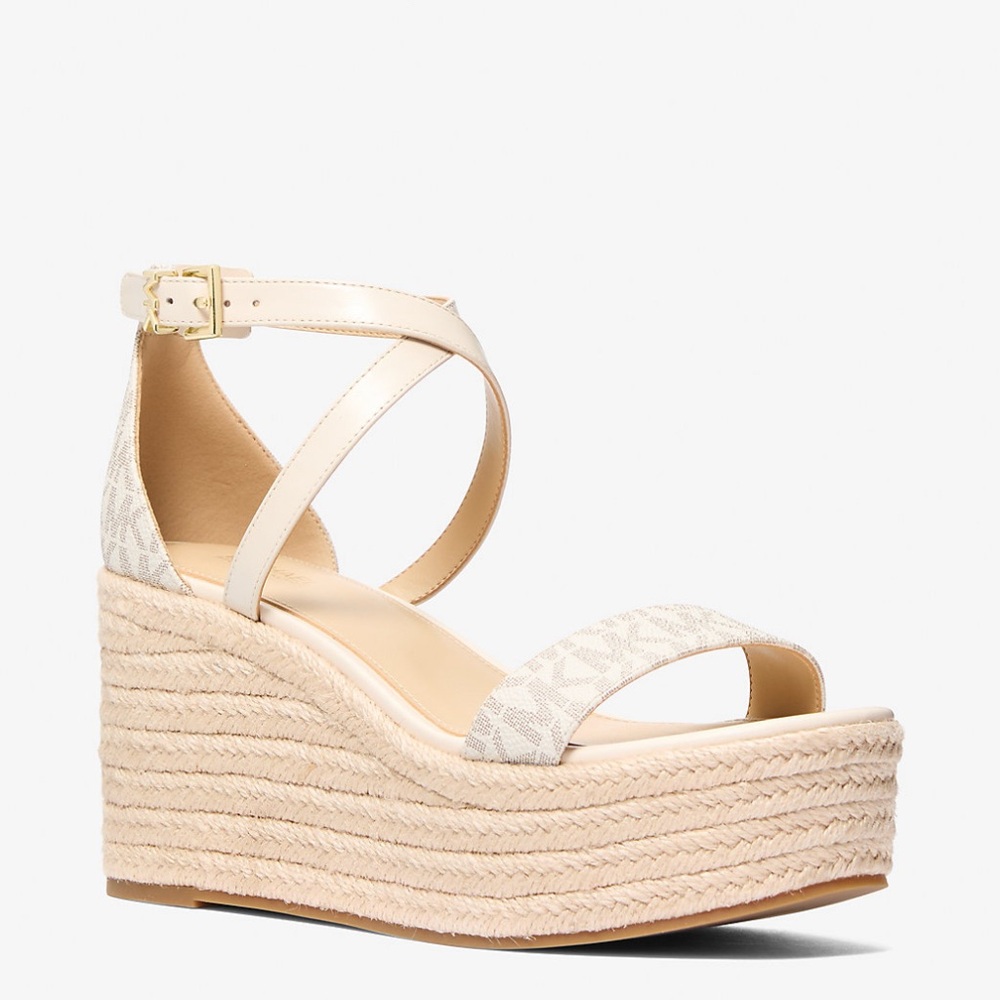Women's Cream Wedge Sandals